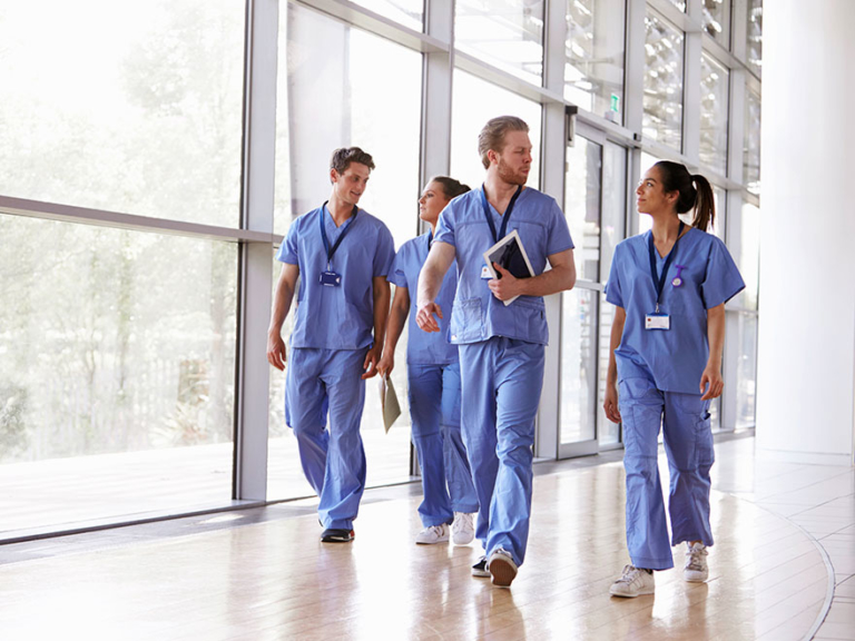 image of nurses walking