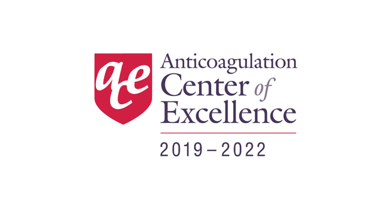 Anticoagulation Center of Excellence 2019–2022 badge