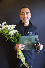 Erik Rodarte with the Daisy award