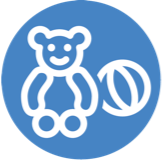 ICON - Bear with ball (pediatric icon)