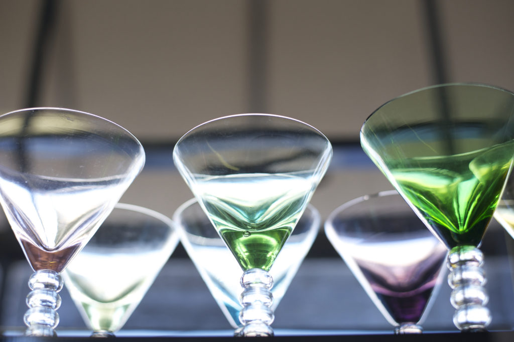 assortment of drinking glasses