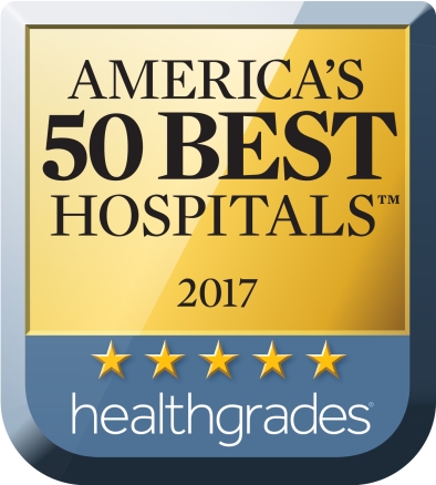 Healthgrades America's 50 Best Hospitals award badge 2017