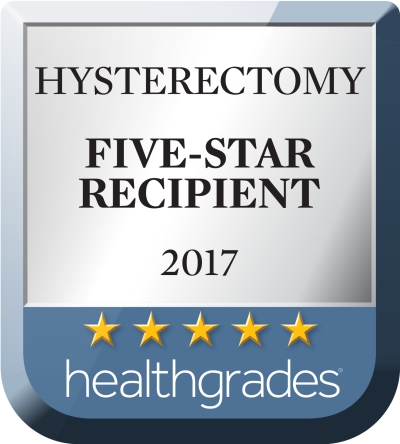 2017 Hysterectomy five star recipient from Healthgrades