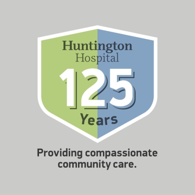 Huntington Hospital 125 years providing compassionate community care anniversary logo