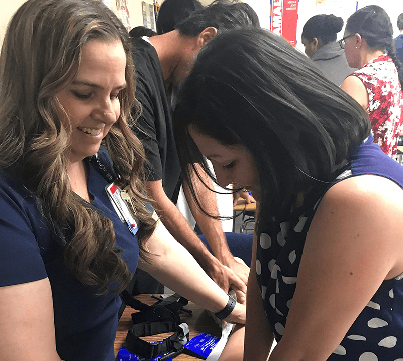Huntington Hospital brings Stop the Bleed training to over 90 local teachers, school nurses and staff at Pasadena Unified School
