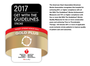 Huntington Hospital Receives Get With The Guidelines-Stroke Gold Plus Quality Achievement Award with Target: Stroke Honor Roll