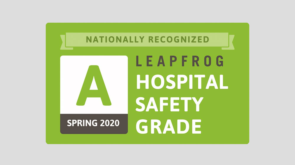 Huntington Hospital Nationally Recognized with an “A” for the Spring 2020 Leapfrog Hospital Safety Grade
