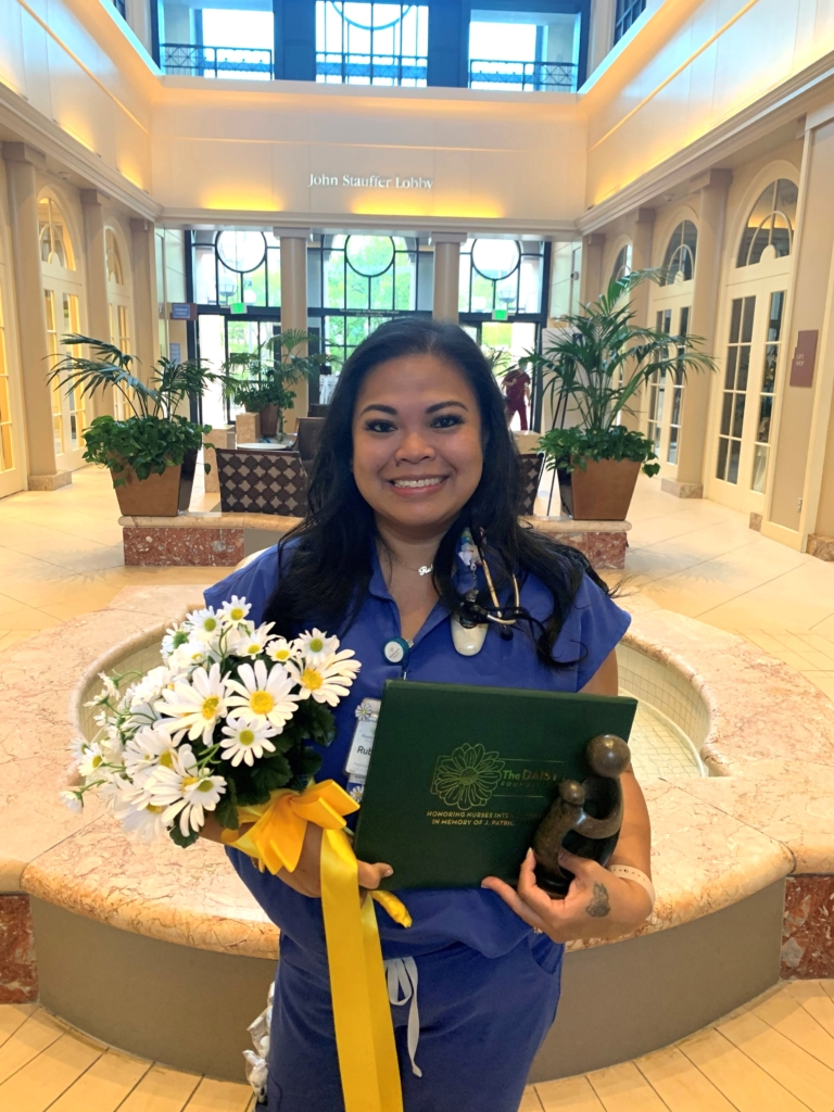 Ruby Rose Fajardo, RN with Daisy Award