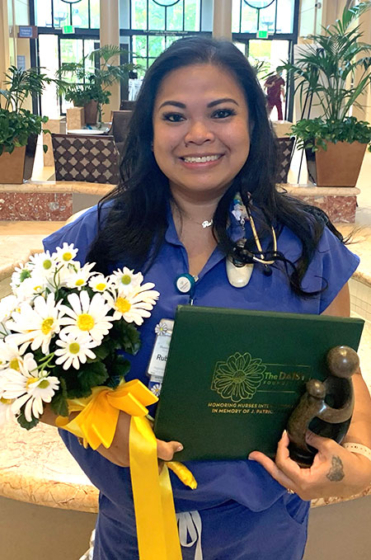 Ruby Rose Fajardo, RN with Daisy Award