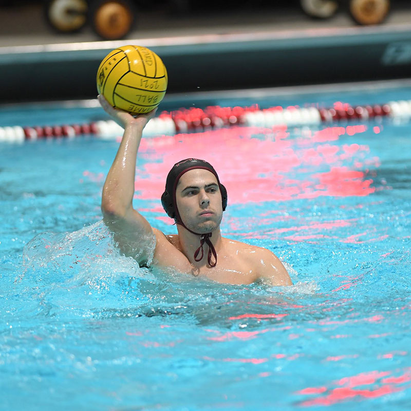 Evan Kowal playing water polo