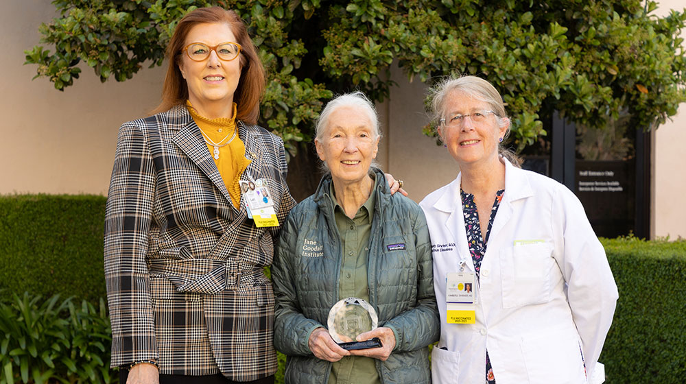 Huntington Hospital Presents Dr. Jane Goodall with Honorary Heart of Huntington Award