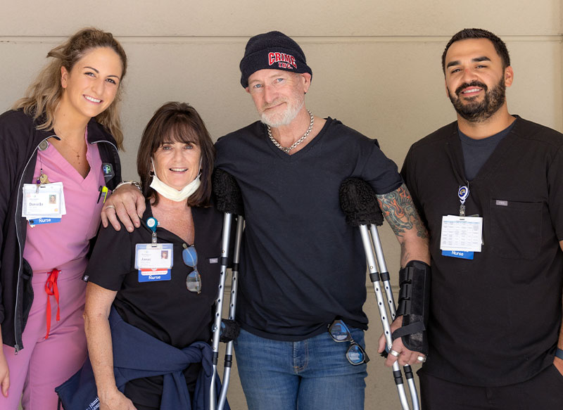 Robert Murphy - Surgery at Huntington Hospital after motorcycle accident