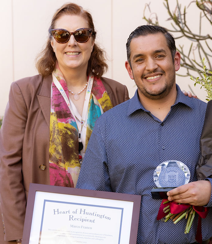 Heart of Huntington winner, Marco Franco, simulation lab coordinator
