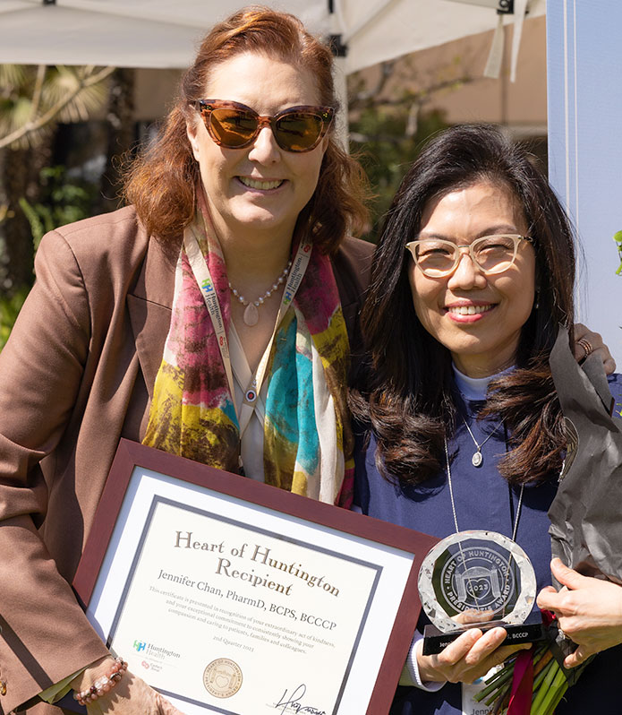 Heart of Huntington winner, Jennifer Chan, PharmD, BCPS, BCCCP, pharmacist specialist