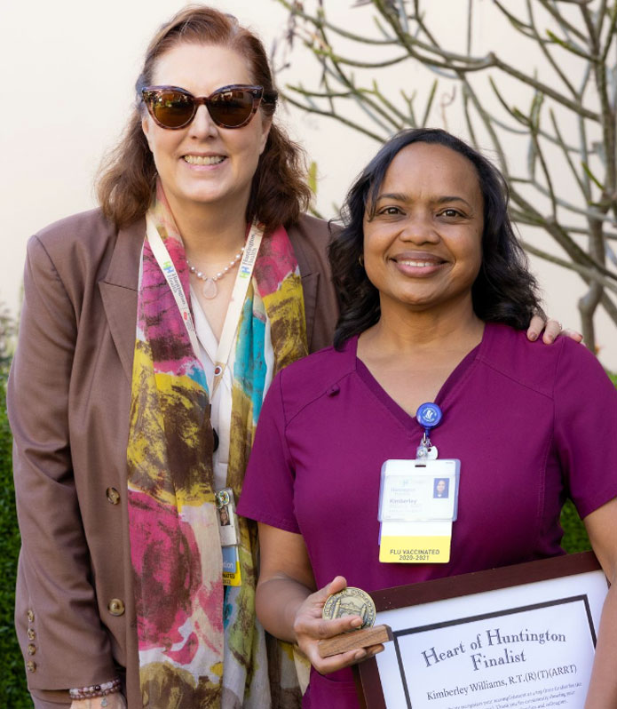 Heart of Huntington winner, Kimberly Williams, radiation therapist
