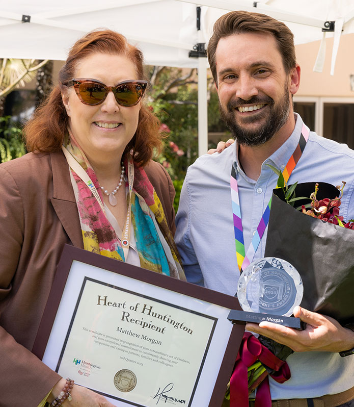 Heart of Huntington winner, Matthew Morgan, staff development specialist