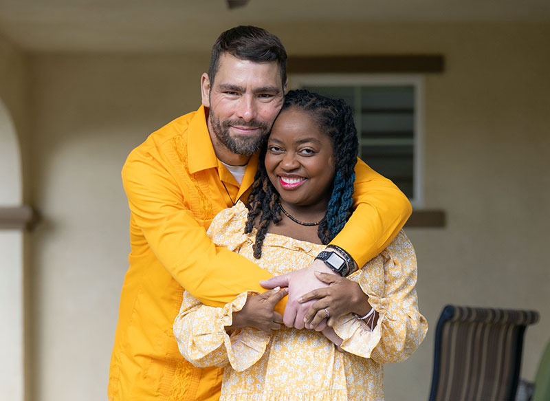 Huntington patient, Michelle Usher and her husband