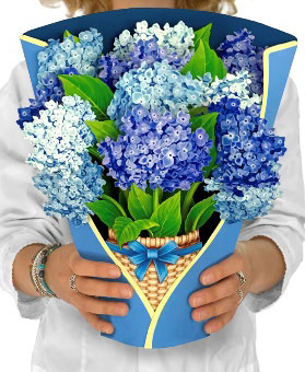 Paper card of bouquet of flowers