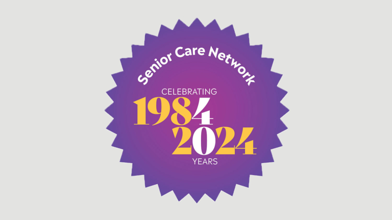 Seal: Senior Care Network: Celebrating 40 years. 1984 to 2024