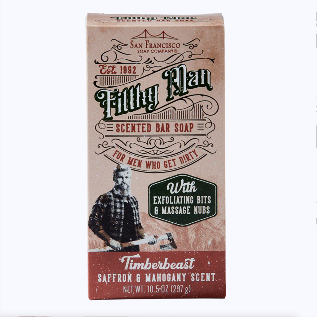 filthy man soap bar saffron and mahogany