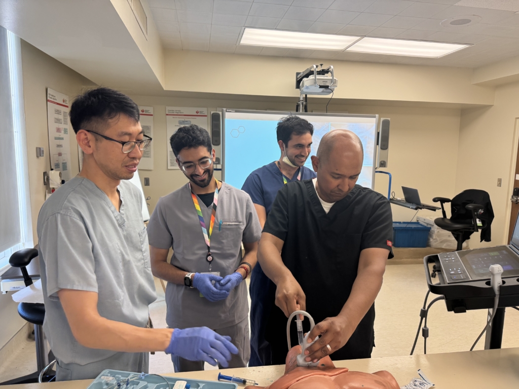residents practicing their patient care skills