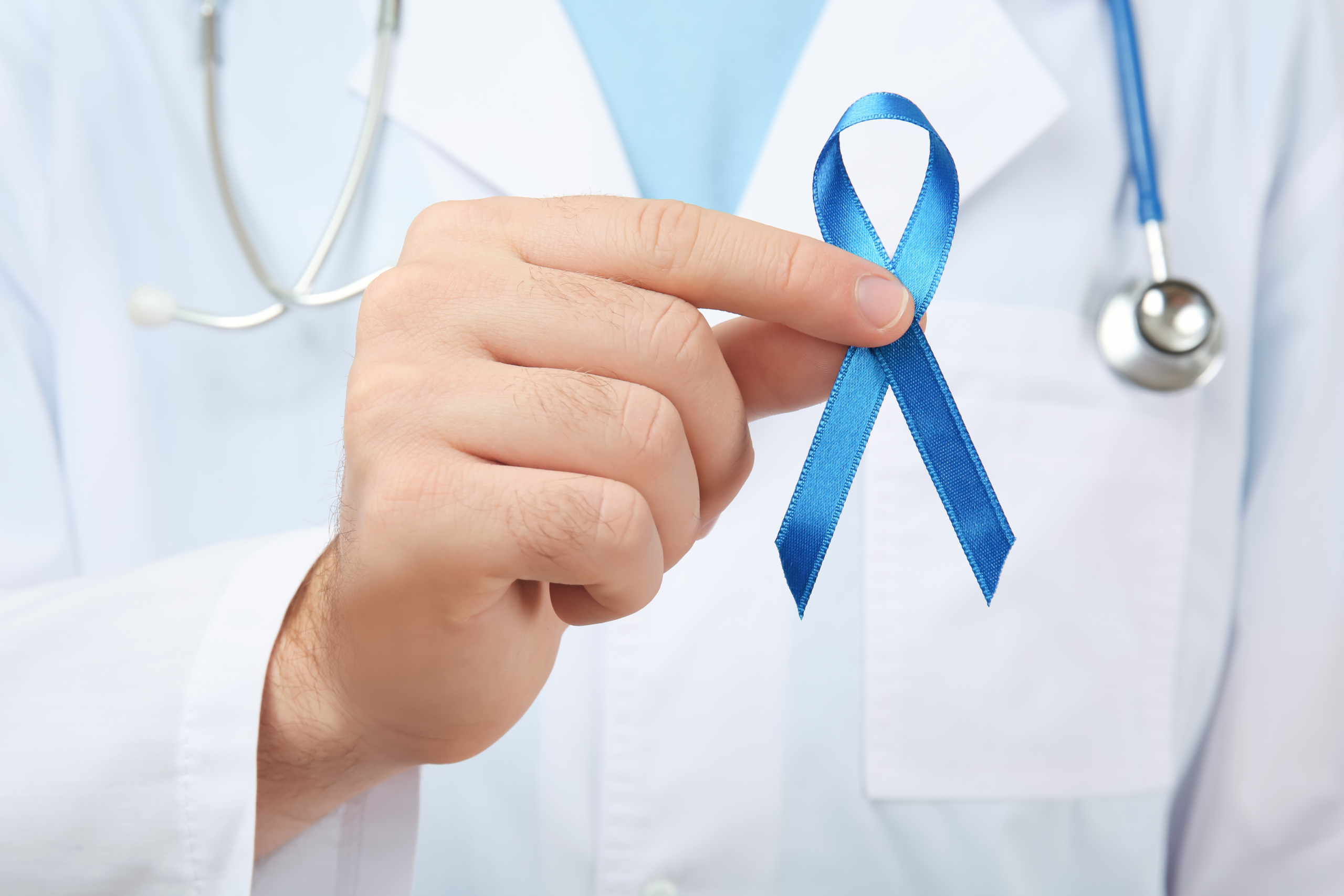 doctor with shiny blue ribbon