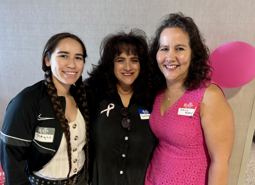 Ramona Kyaw, MD along side Huntington Cancer Center patient, Sallianne Acosta.