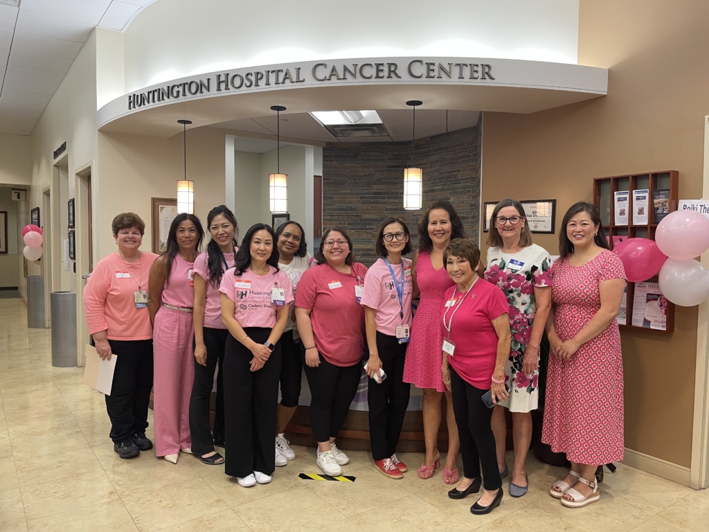 Huntington Cancer Center staff members eager to welcome celebration guests.