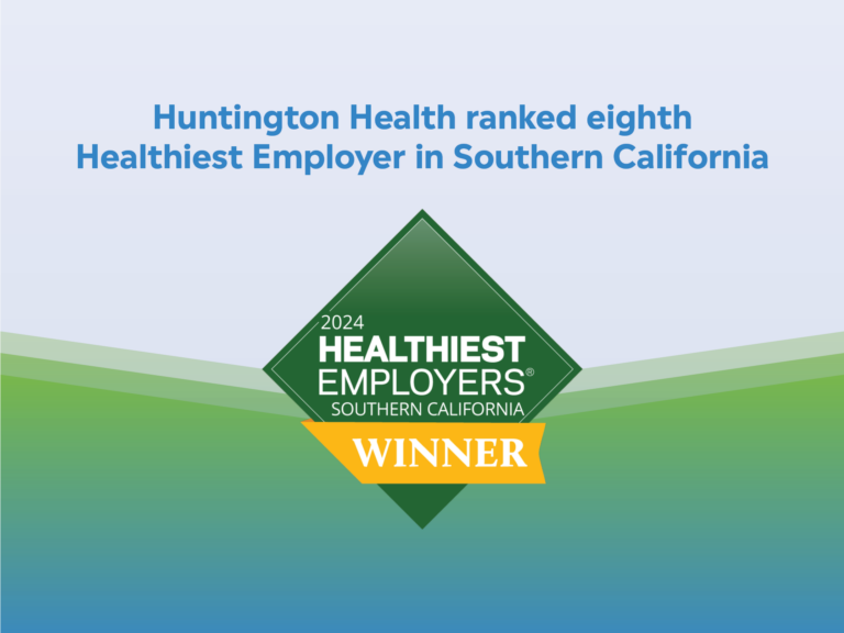Huntington Health 2024 Healthiest Employers Southern California Winner badge