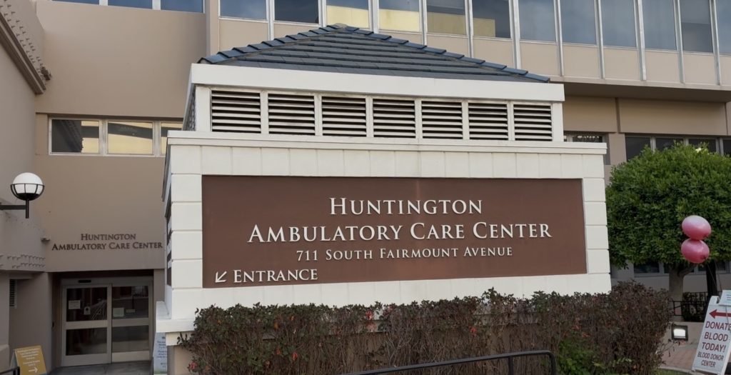 Outside of Huntington Ambulatory Care Center.
