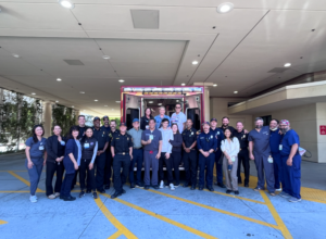 Dr. Roger Yang receives medical director badge from Pasadena Fire Department